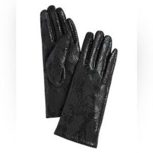 Marcus Adler Women's Faux Suede Reptile Touchscreen Gloves